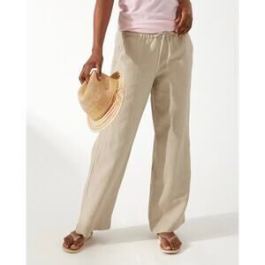 Tommy Bahama Women's Two Palms High Rise Linen Easy Pants Size Medium